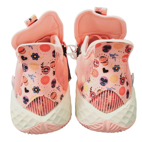 Adidas Mens Pink Pro Boost Low Day Of The Dead Lace Up Basketball Shoes Size 8.5 - Picture 3 of 9